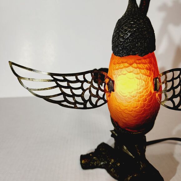 Hummingbird Bedside Lamp Night Light Decorative Resin 2004 Amber Bronze *Read - Picture 10 of 16